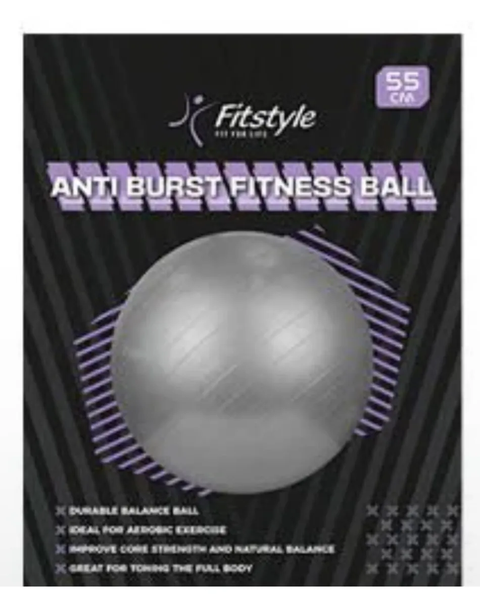 Silver fitness ball 55 cm - Image 1