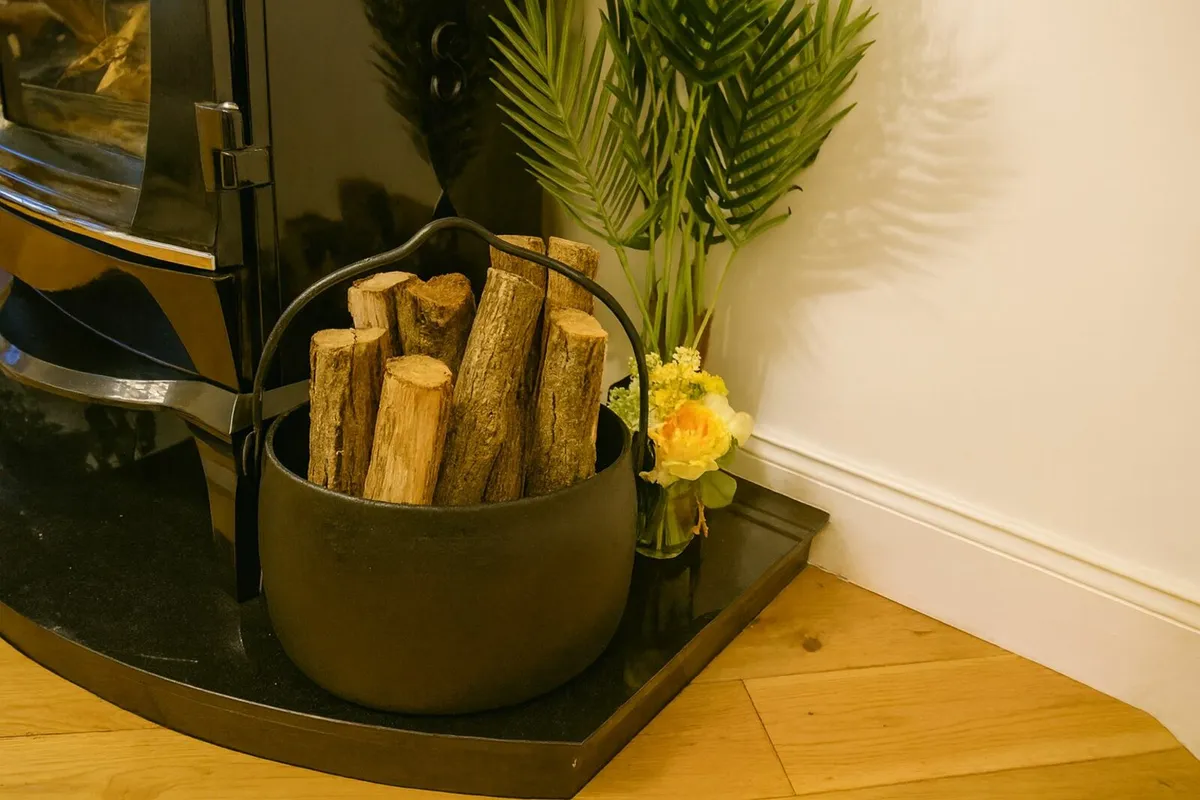 antique vintage cottage pot garden fire cauldron - Image 3