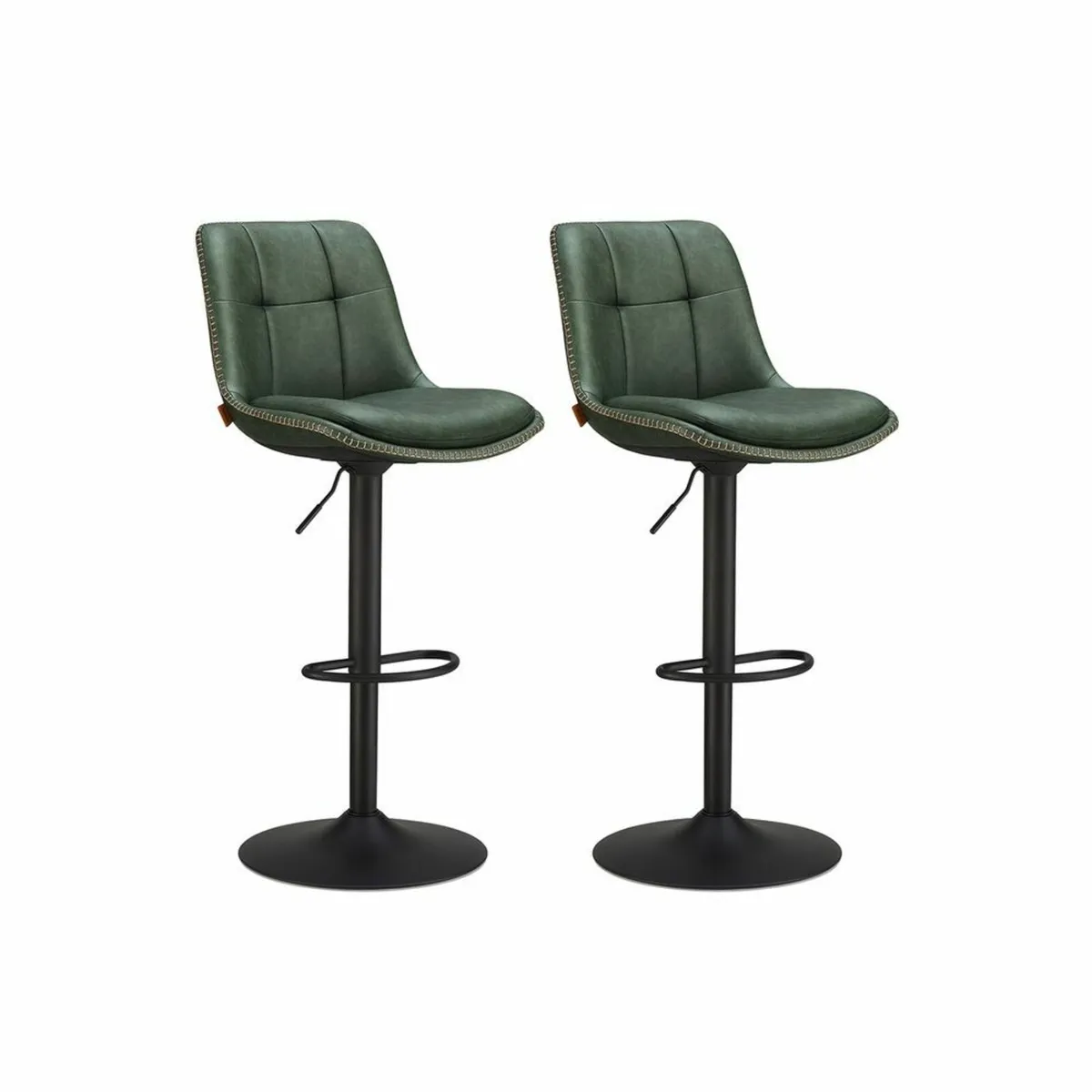 Bar Stools Set of 2 with Backrest - Image 2