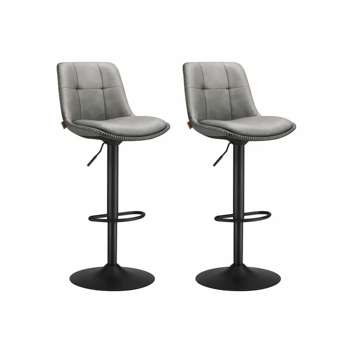 Bar Stools Set of 2 with Backrest - Image 3