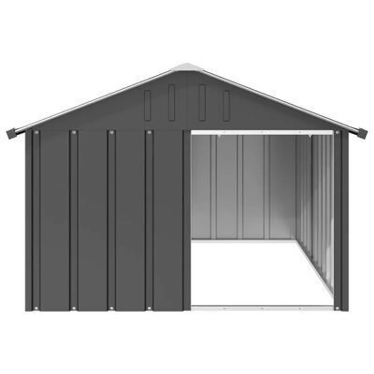 Dog House Anthracite 116.5x153x81.5 cm Galvanised Steel - Image 2