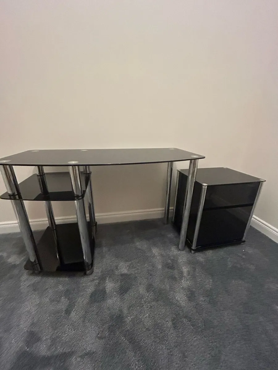 Home Office Desk & side cabinet - Image 1
