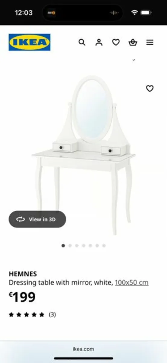 Ikea dressing table and mirror - brand new unboxed - Image 1