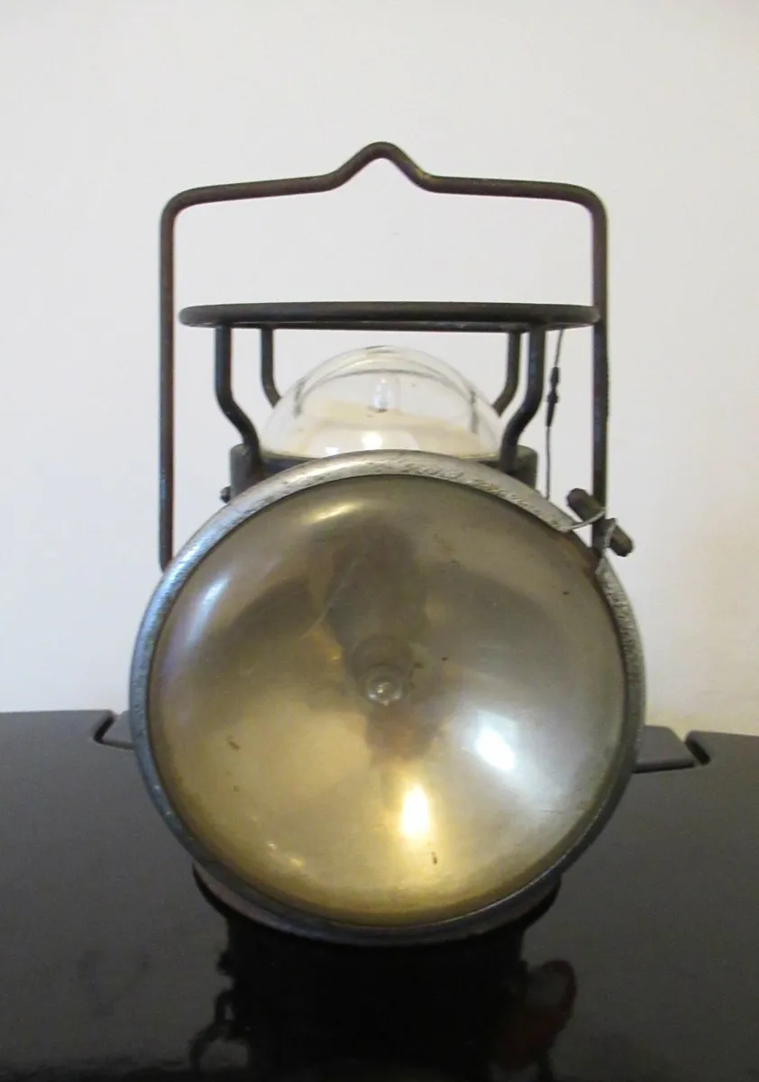 antique vintage lamp car rail train cottage bike - Image 3