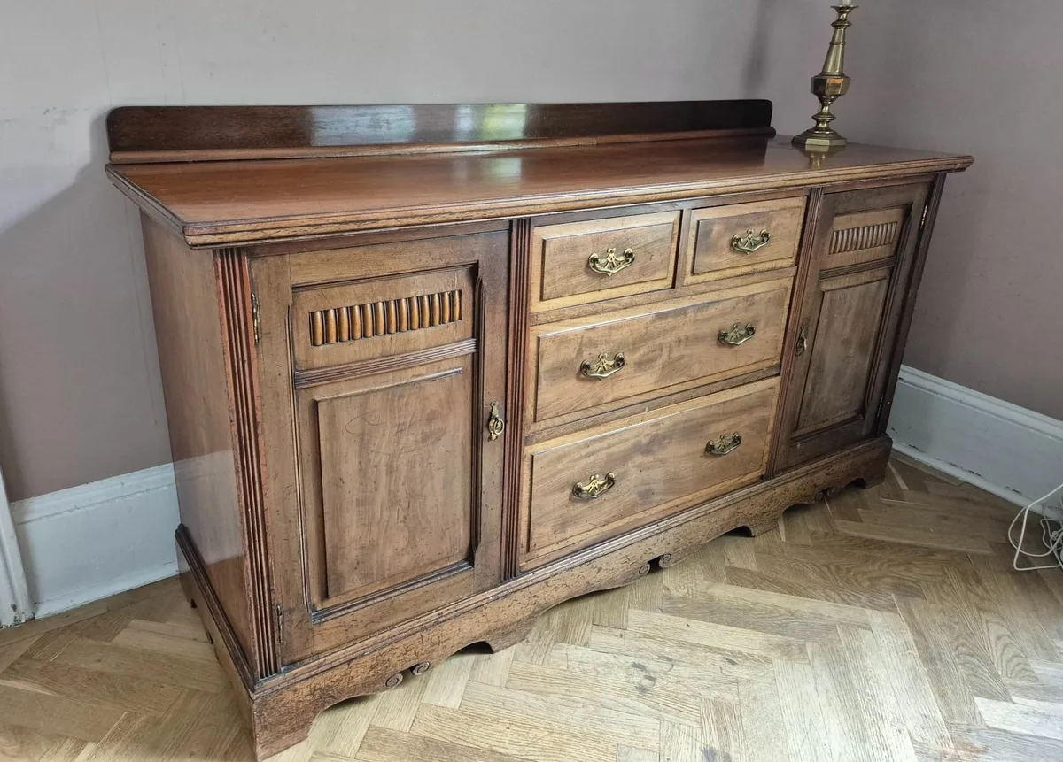 Antique Solid Oak Sideboard - Image 2