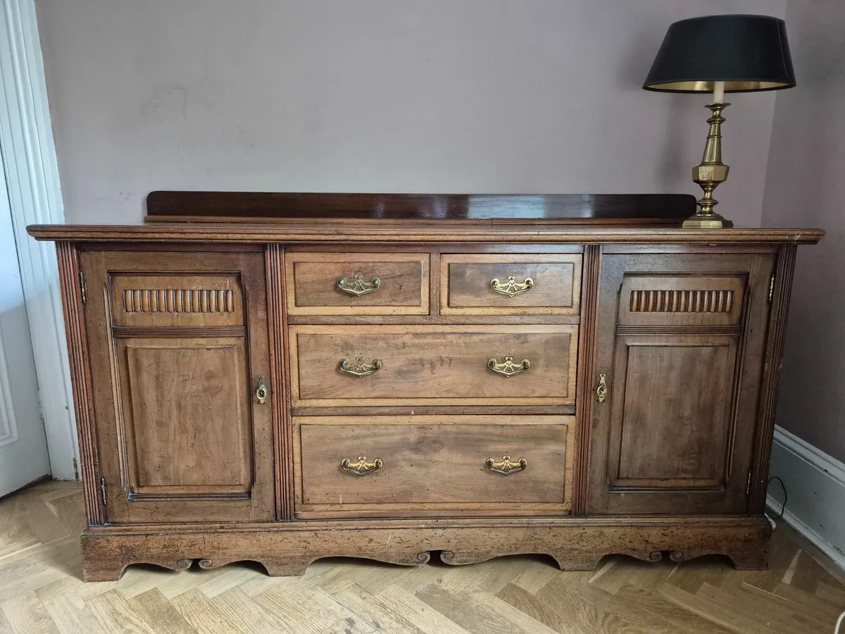 Antique Solid Oak Sideboard - Image 1