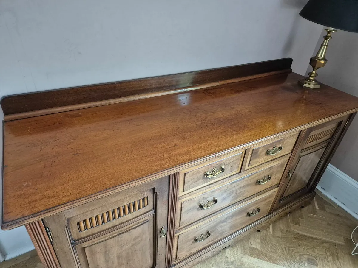 Antique Solid Oak Sideboard - Image 3