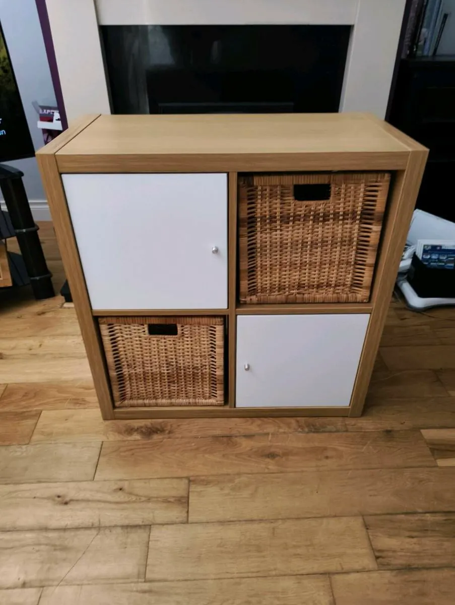 IKEA Kallax unit with inserts & baskets - Image 1