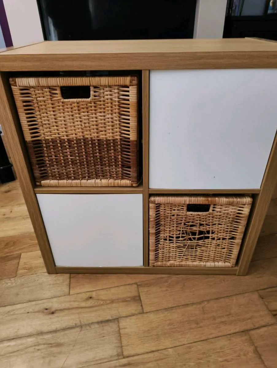 IKEA Kallax unit with inserts & baskets - Image 3