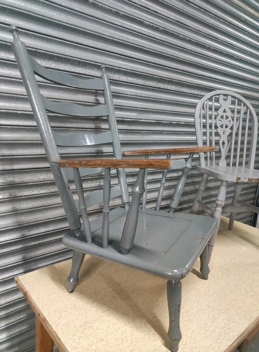 Old thatched cottage antique chairs - Image 1