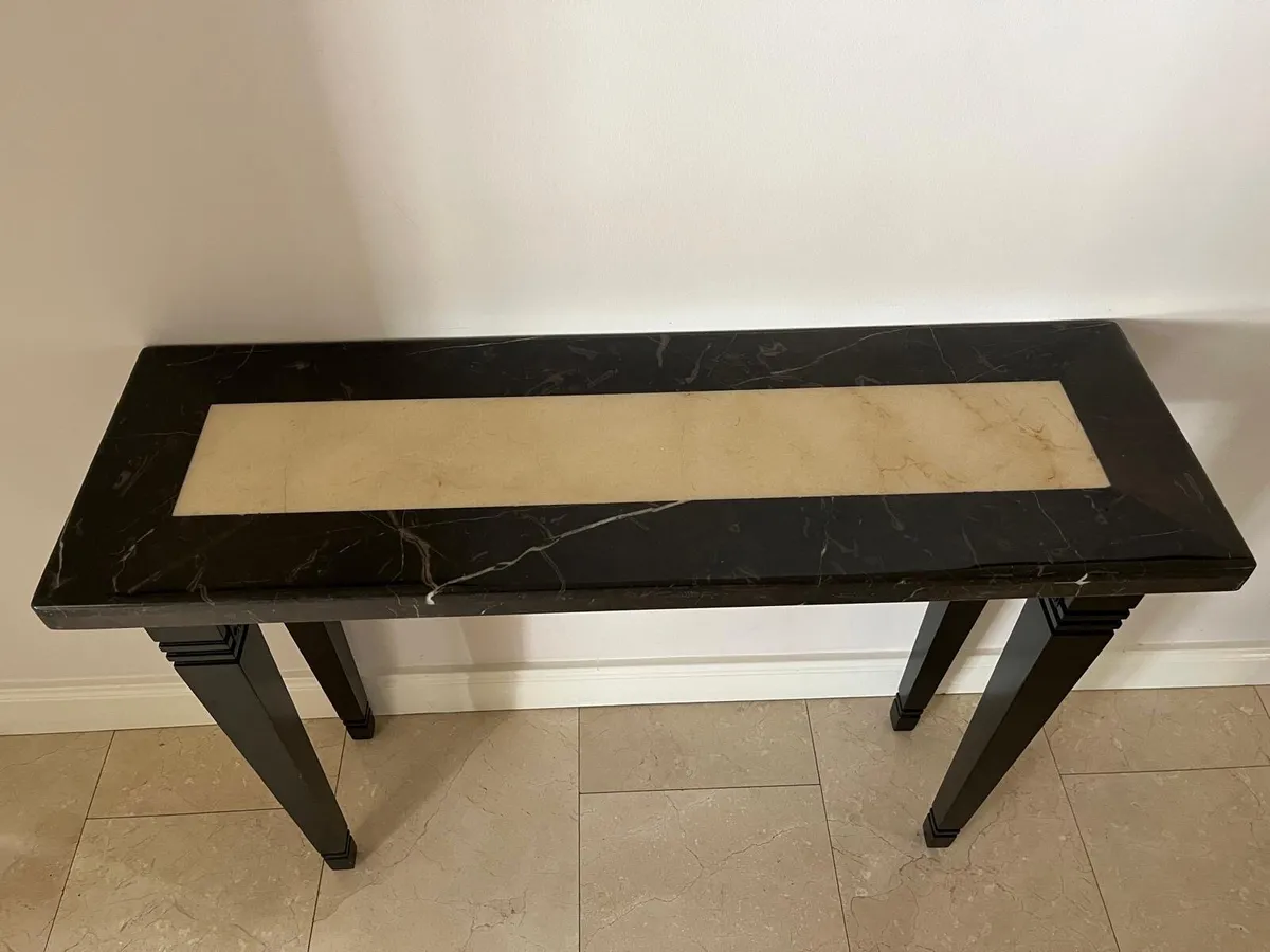 Marble table top solid wood - Image 1