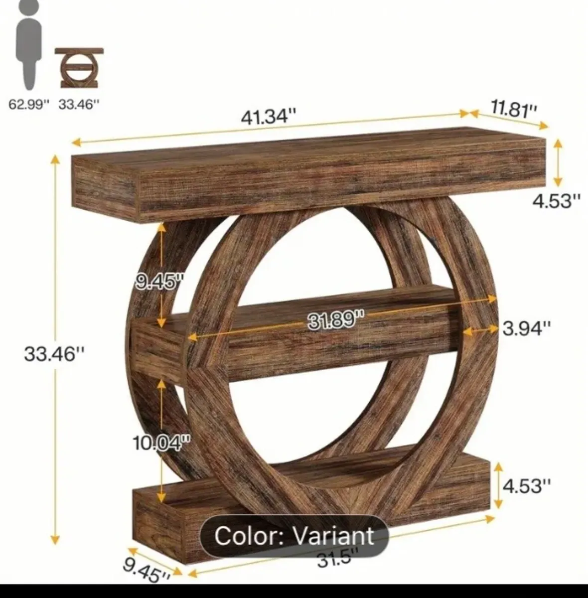 Modern console table free postage - Image 2