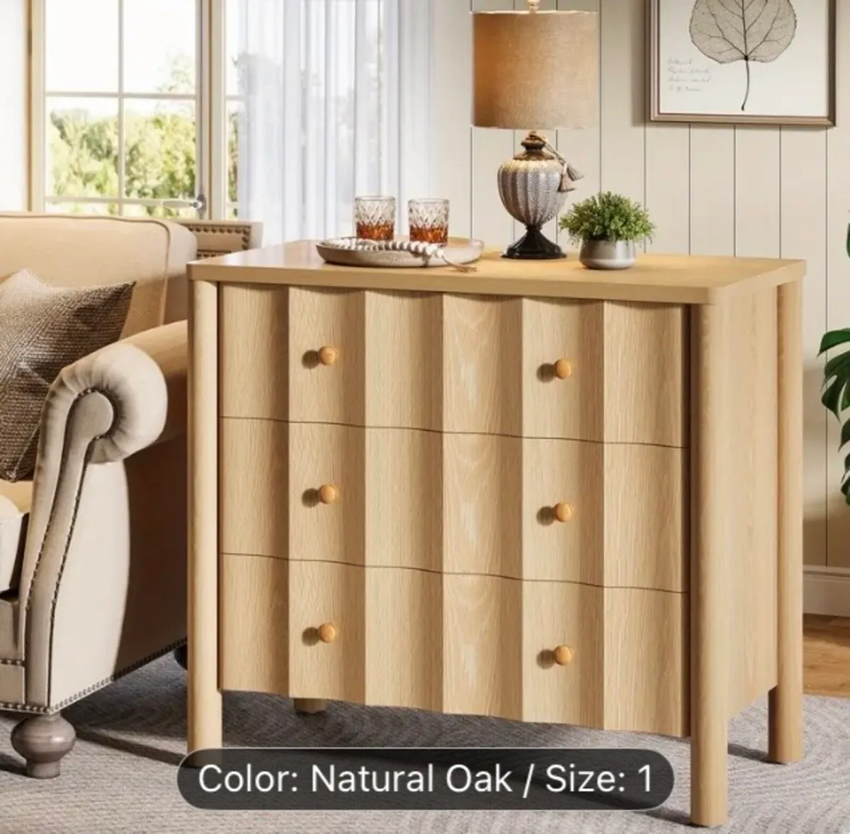 Oak chest of drawers free postage - Image 1