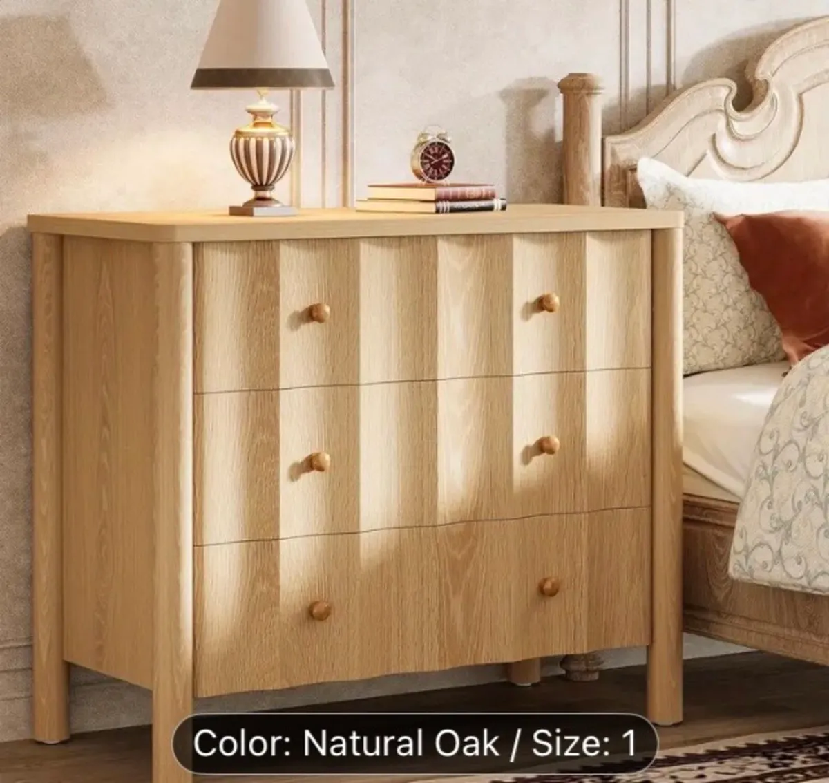 Oak chest of drawers free postage - Image 2