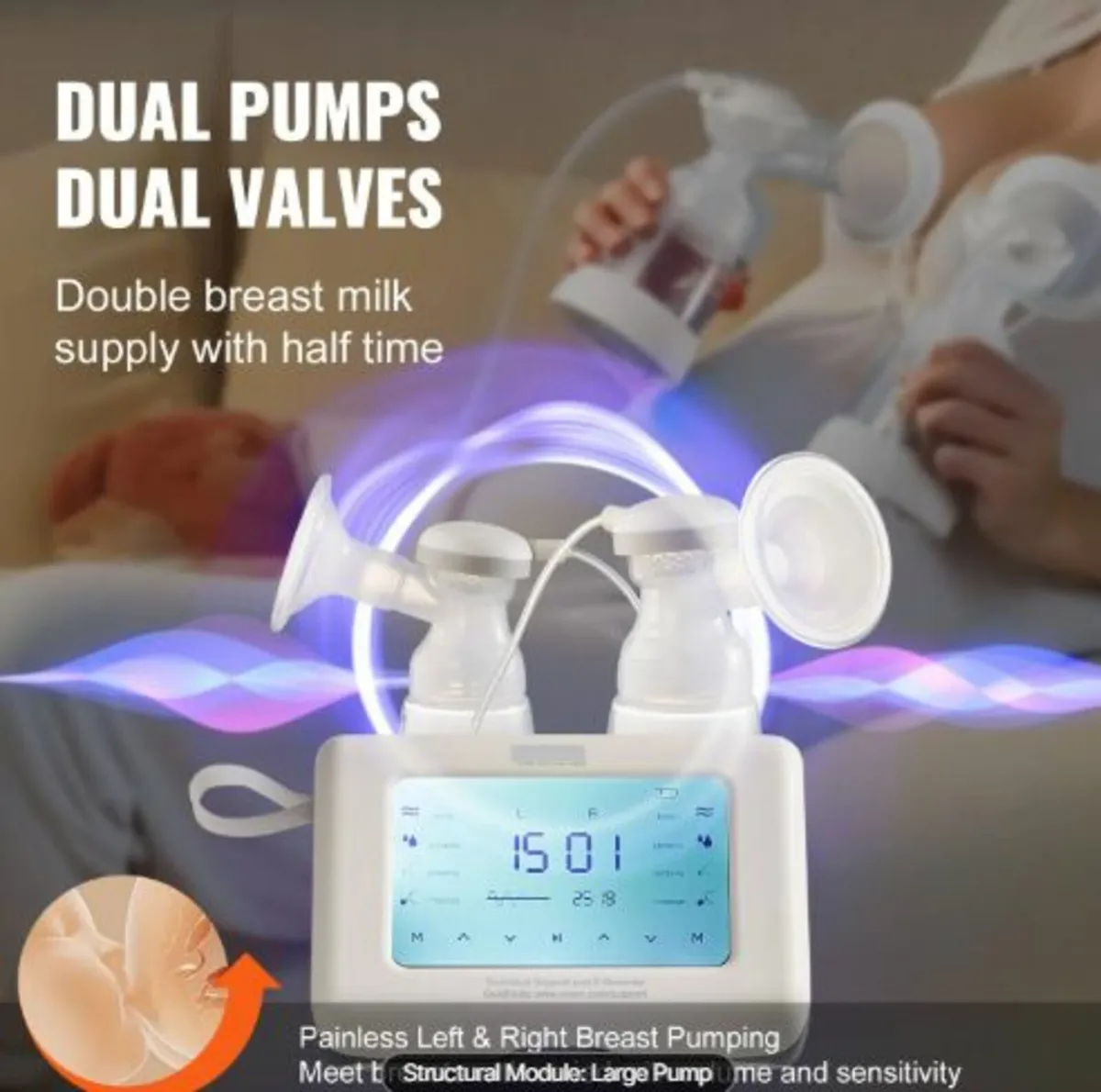 Breast Pump, Single/Double Adjustable Electric - Image 4