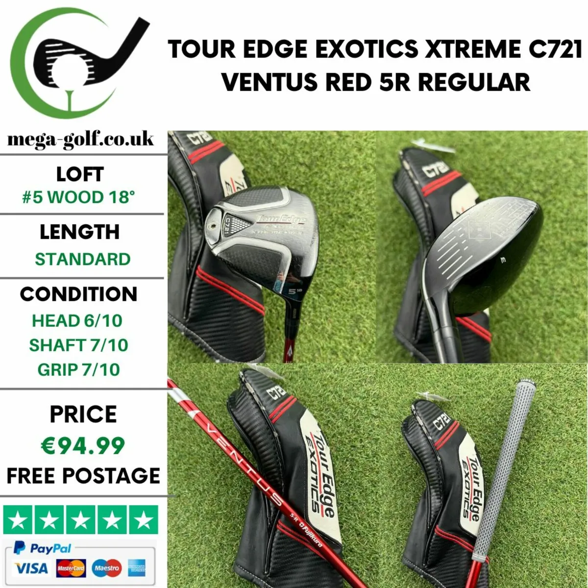 Tour Edge Exotics Xtreme C721 #5 Wood 18° /Regular - Image 1