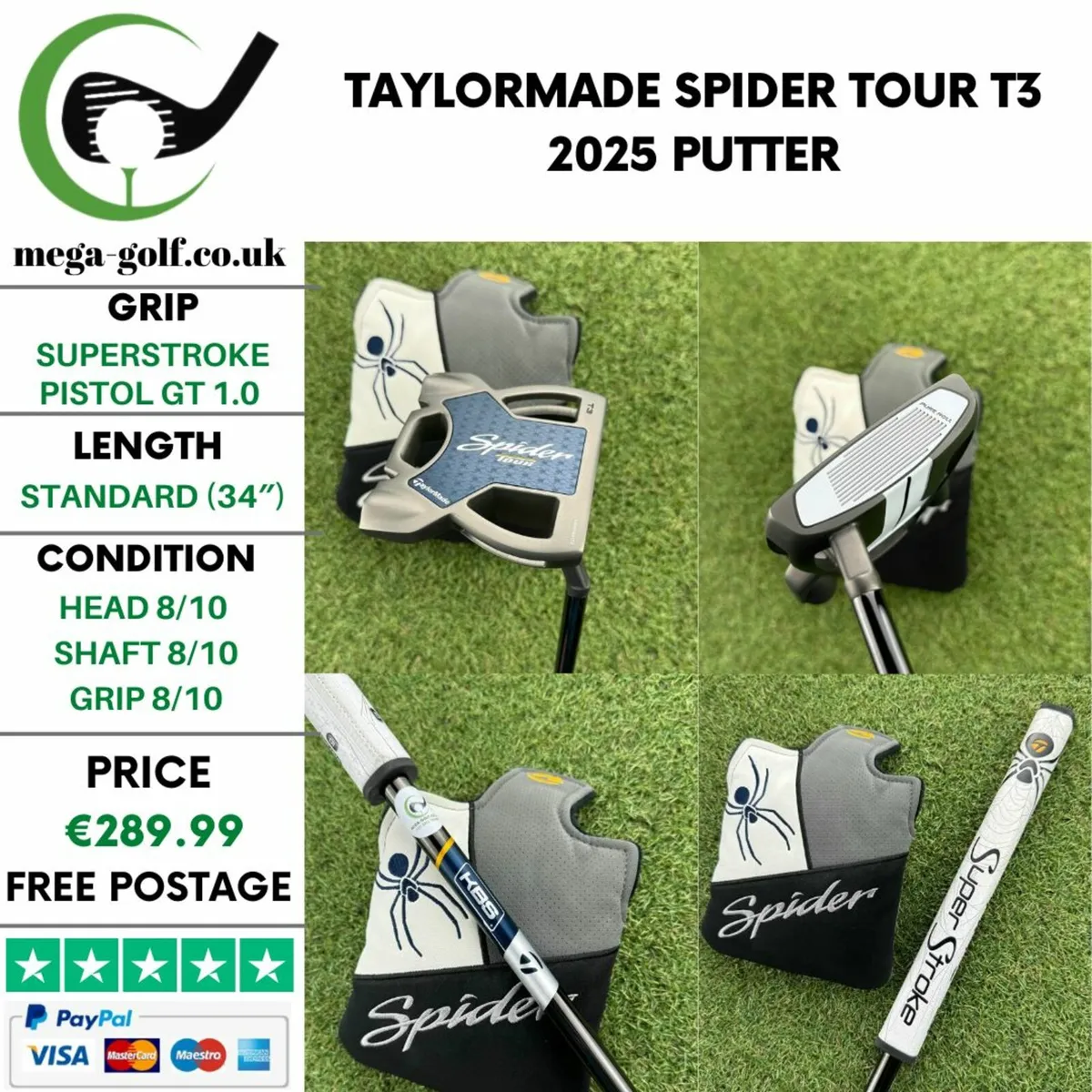 Taylormade Spider Tour T3 2025 Putter / 34″ - Image 1