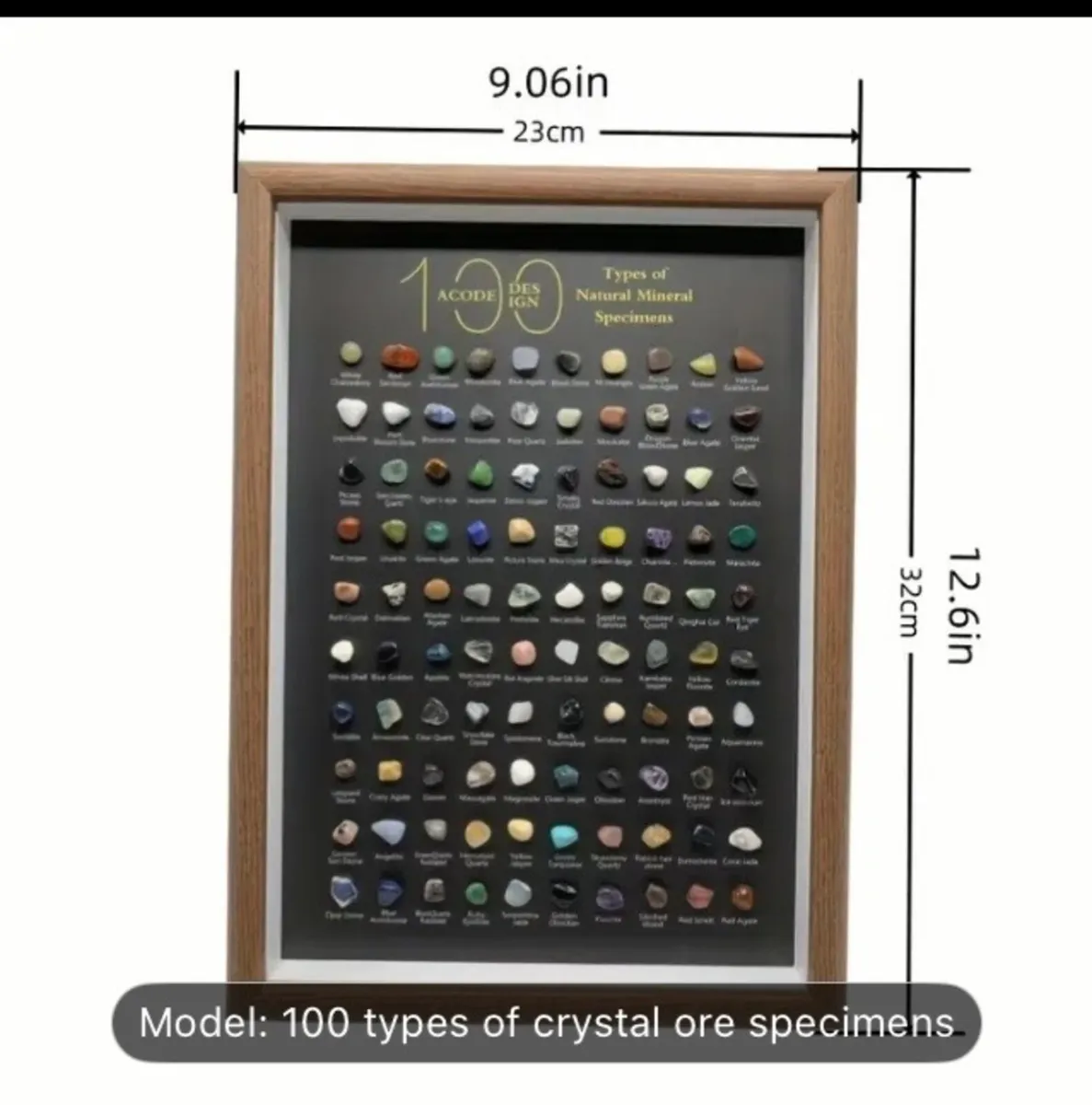 Framed 100 minerals set free postage - Image 2