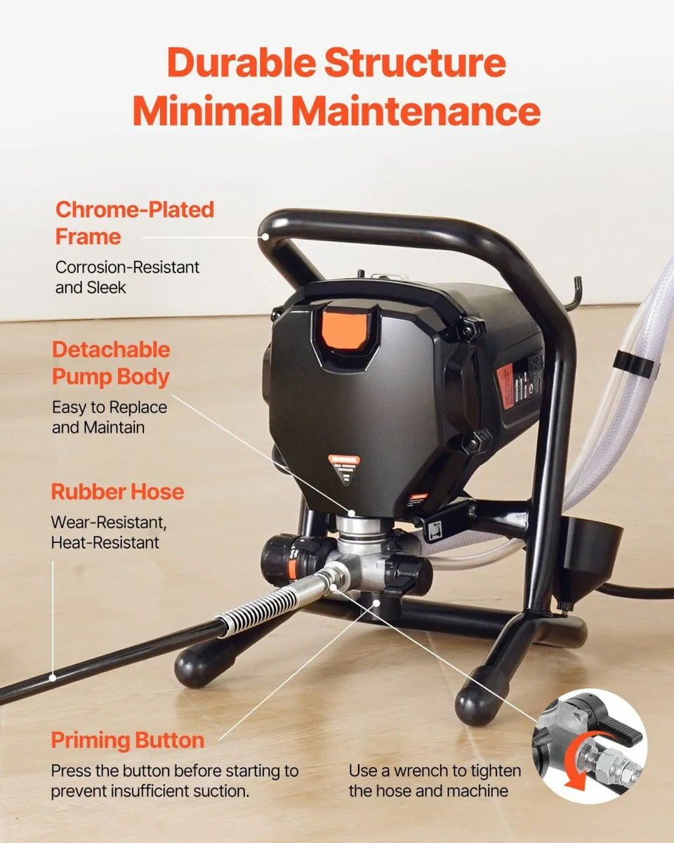 Electric Stand Airless Paint Sprayer, 750W 3000PS - Image 4