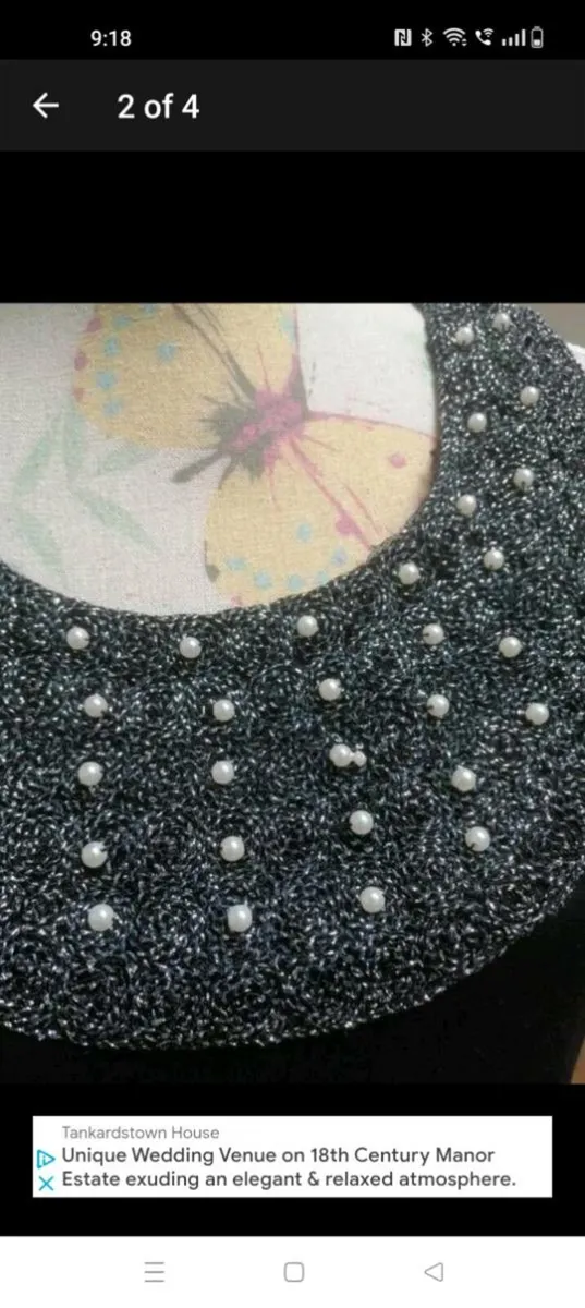 Simon Jeffrey Black top with bead detail - Image 3