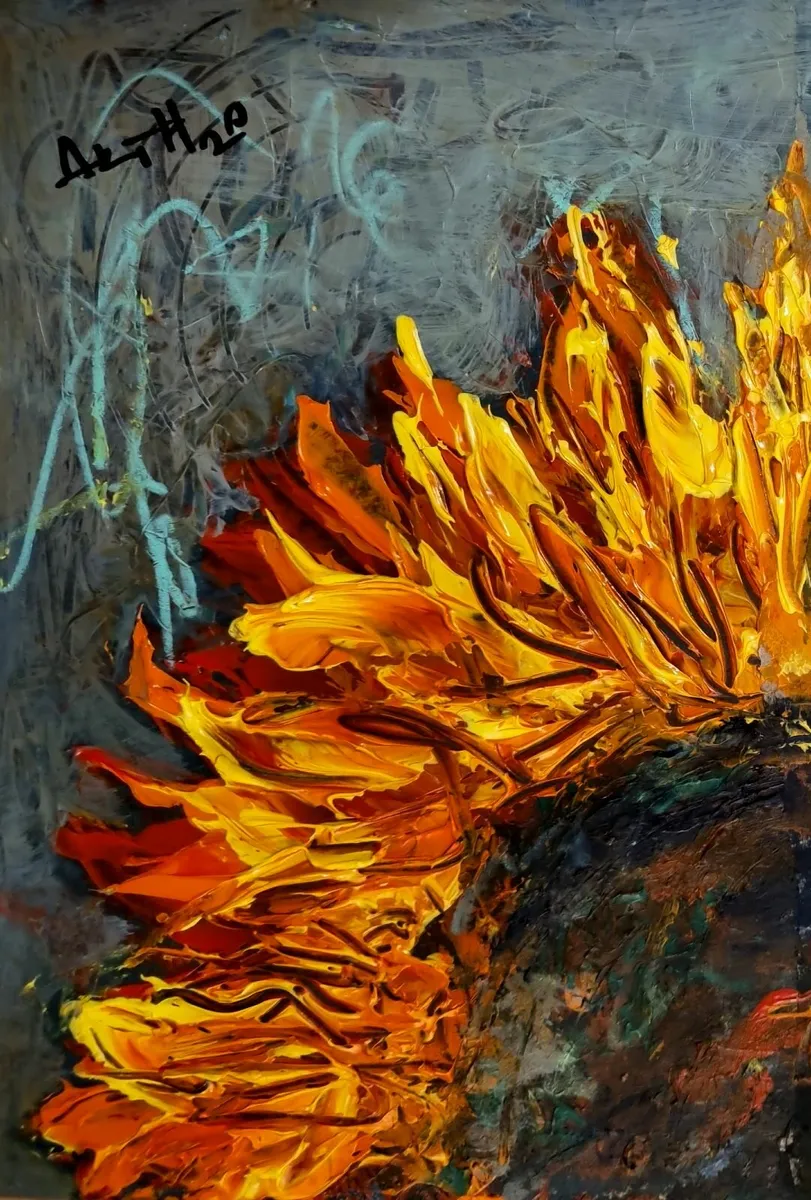 ArtH2O 2025 Sunflower Petal, Quadriptych - Image 2