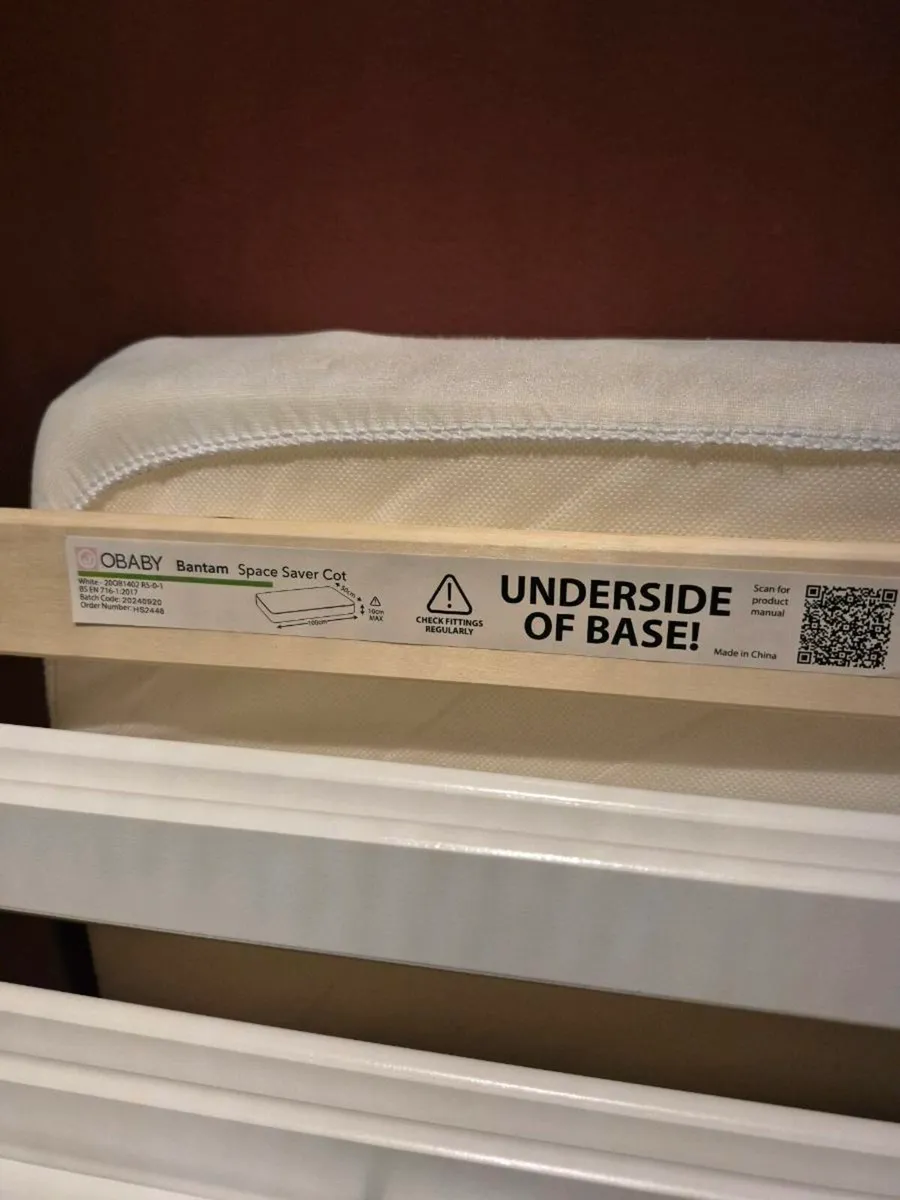 OBABY Bantam Space Saver Cot - Image 2