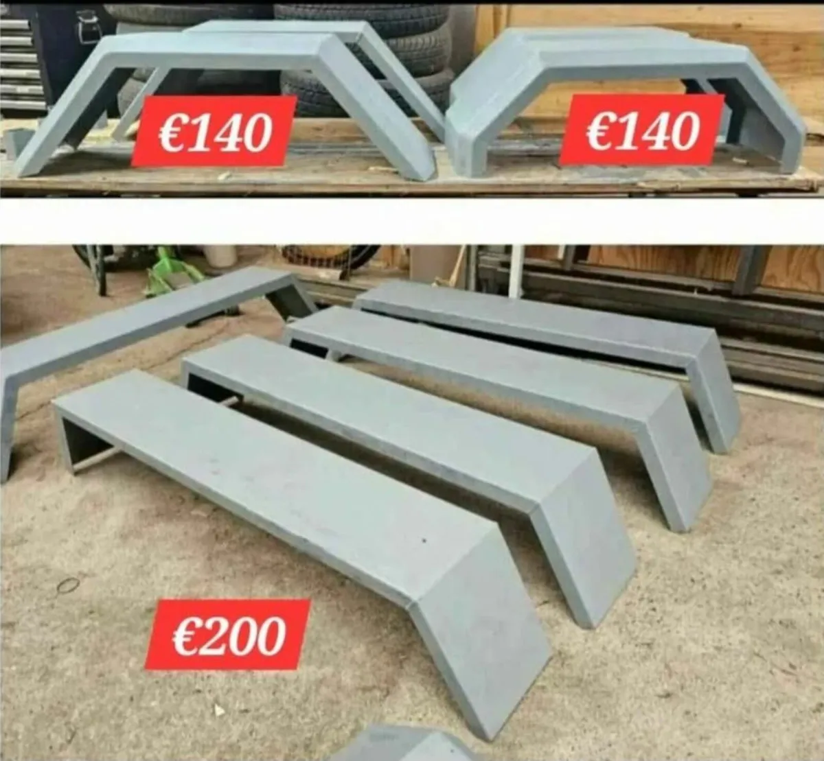 Car trailer mudguards