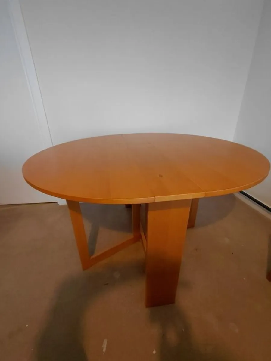 Birch Drop Leaf extendable table - Image 4
