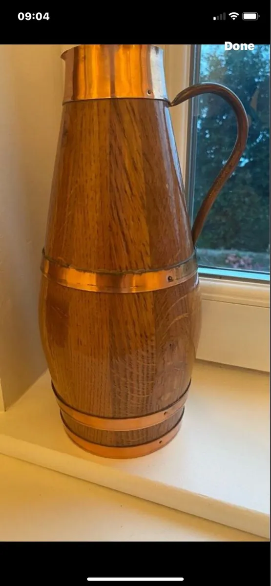 Vintage Timber & Copper Cider / Wine Jug - Image 3