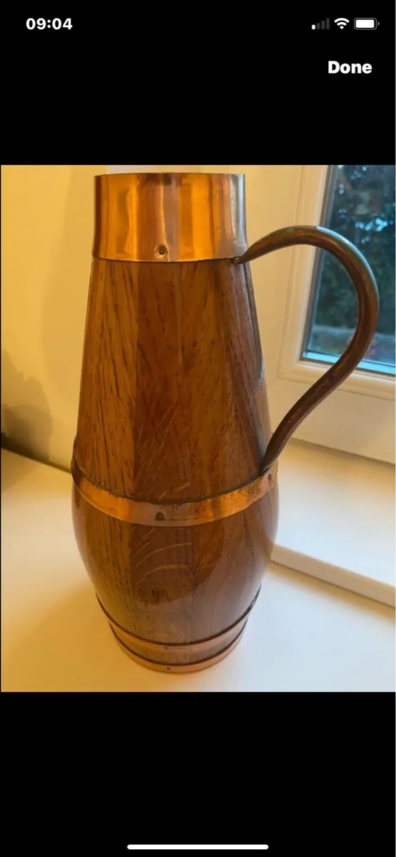 Vintage Timber & Copper Cider / Wine Jug - Image 4