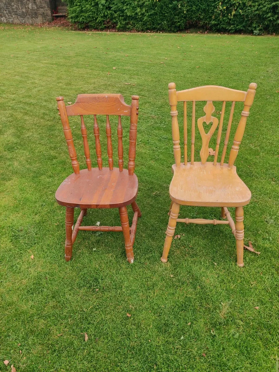 Vintage Wooden Kitchen Chairs - Image 1