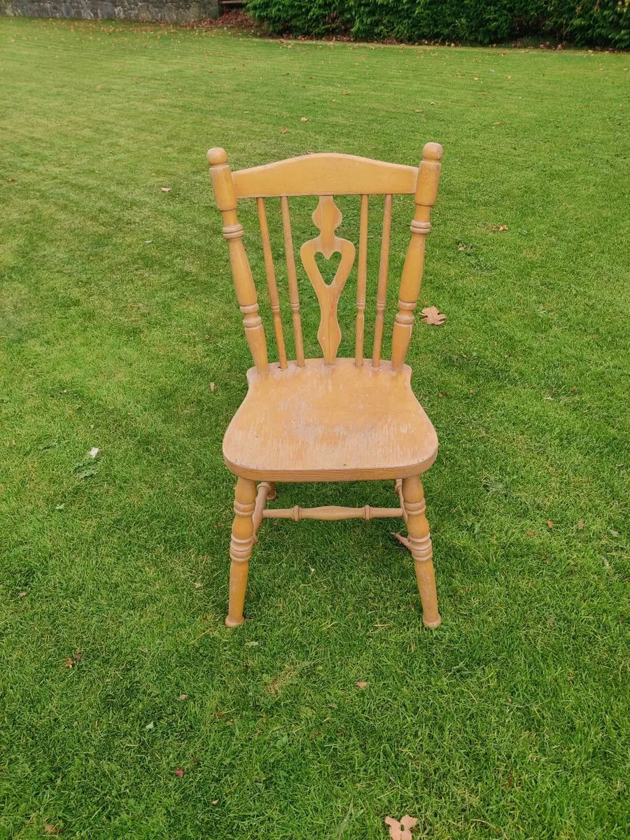 Vintage Wooden Chairs  – Set of 3 - Image 1
