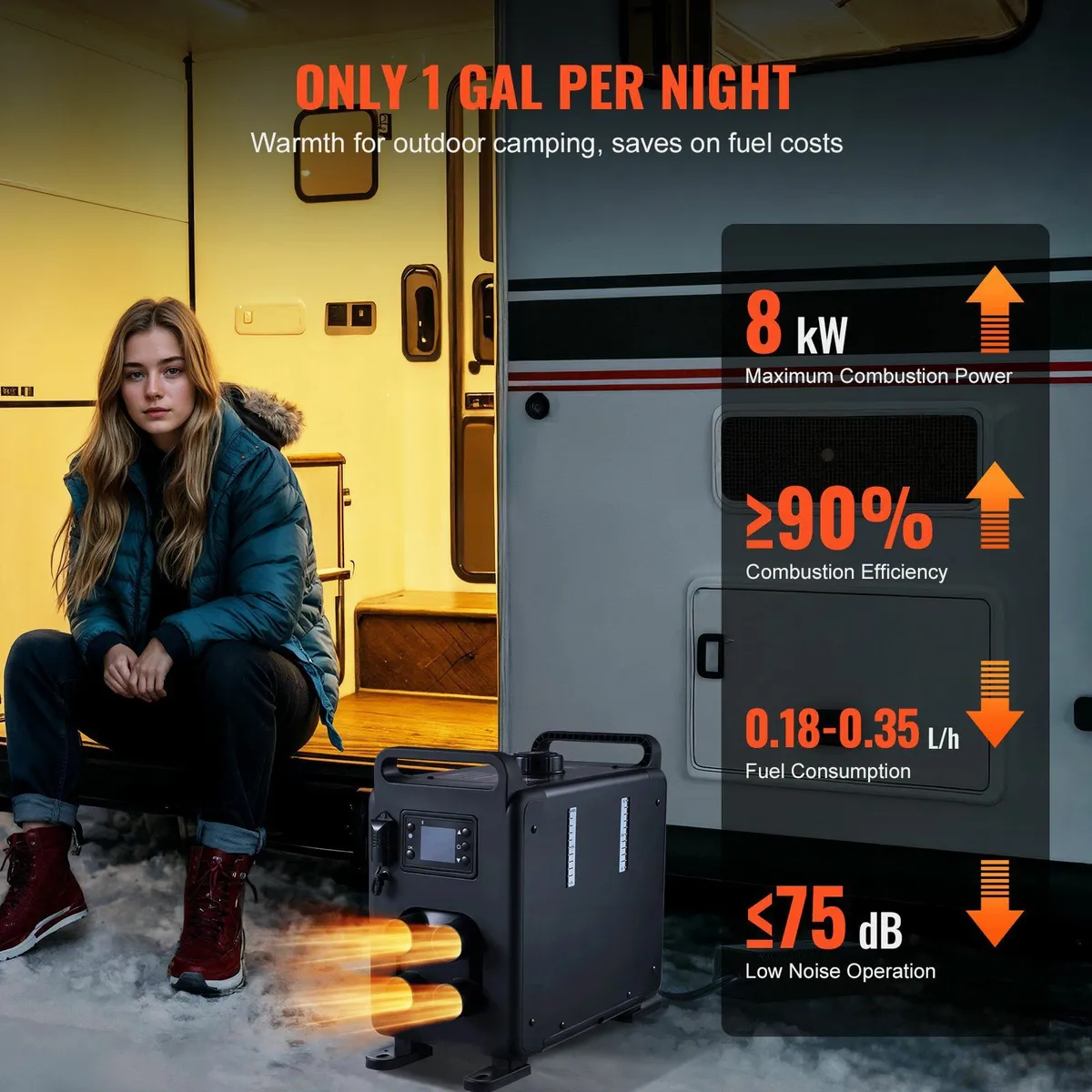Portable Diesel Heater, 12V/24V All in One 8KW - Image 4