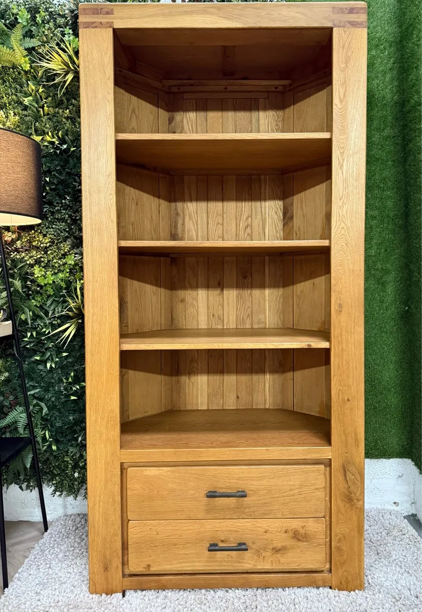 Solid oak display cabinet - Image 2