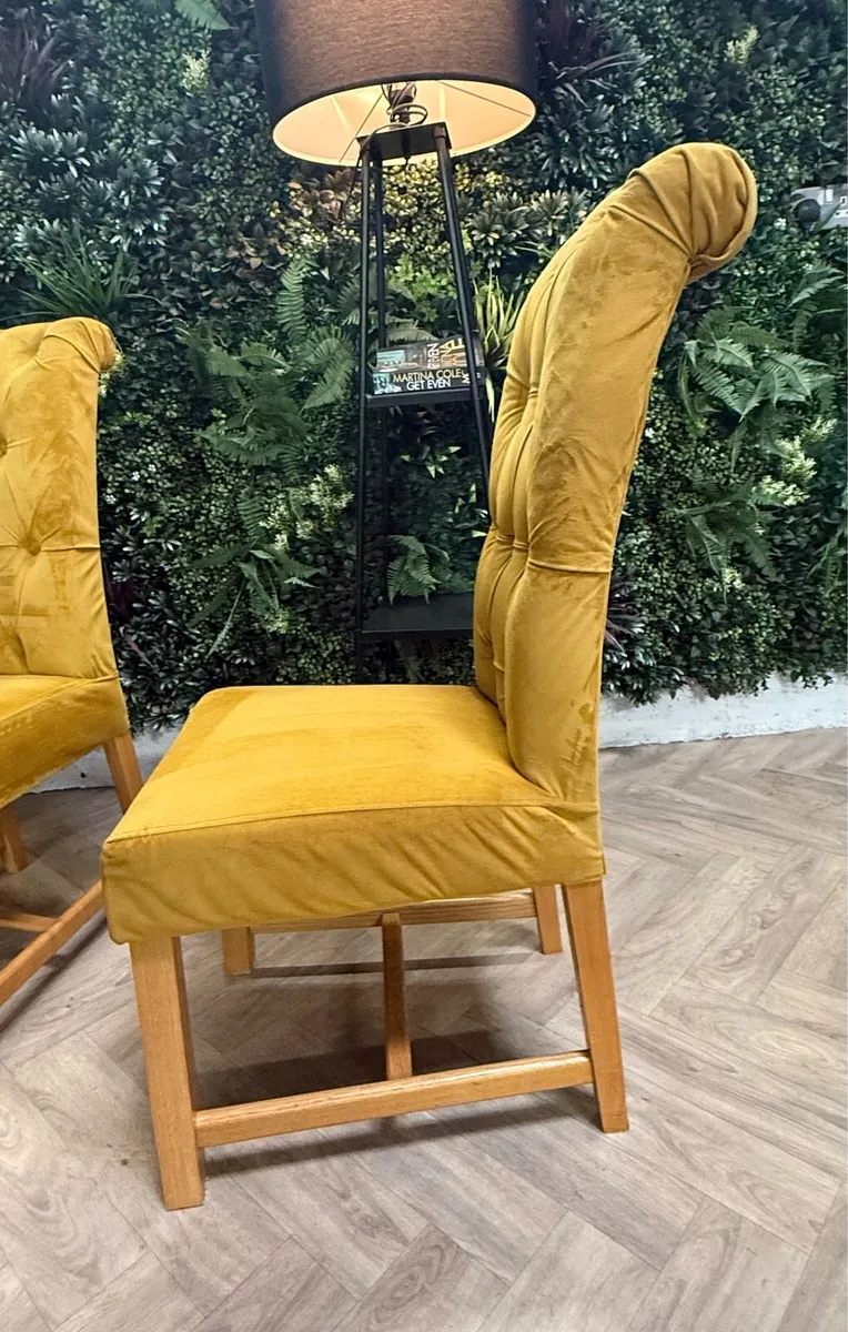 6 velvet dining chairs - Image 3