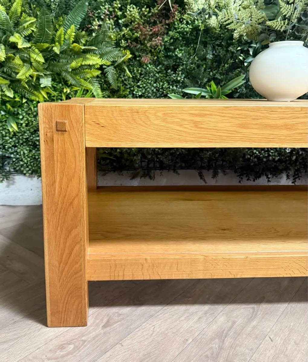 Large oak coffee table - Image 3