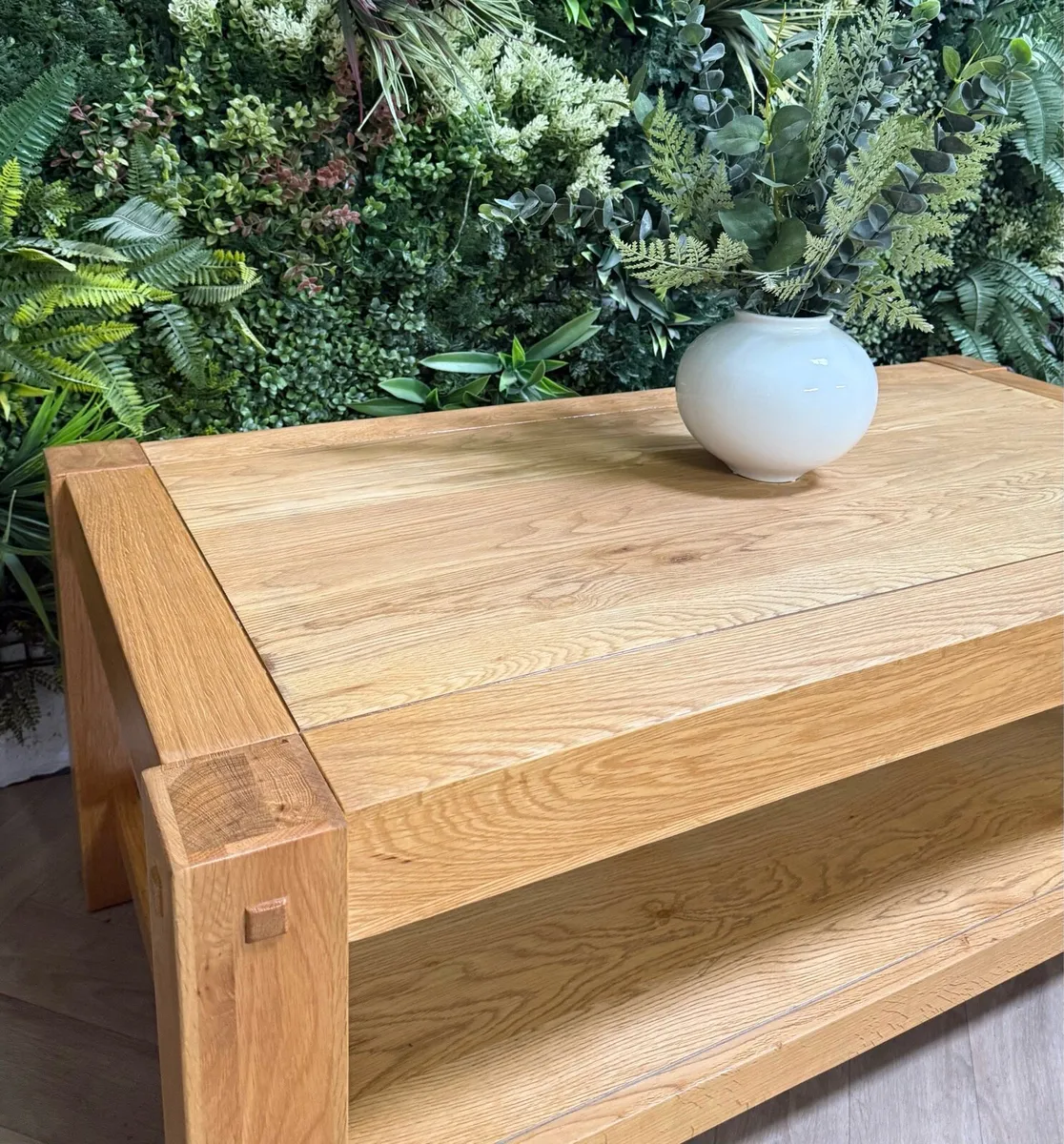 Large oak coffee table - Image 4