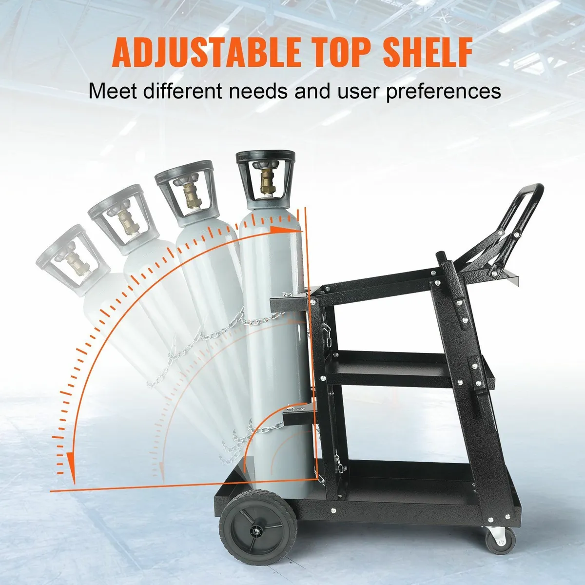 3-Tier Heavy Duty Welder Cart with 181.4kg - Image 2