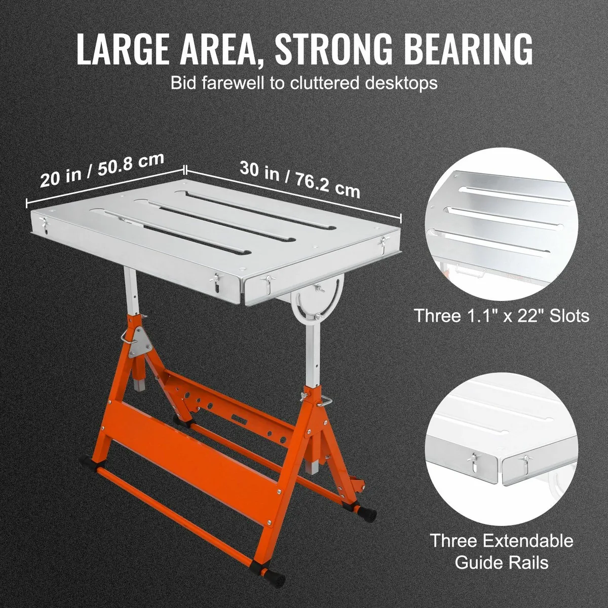 Steel Welding Workbench Table, 181.4kg Load Cap - Image 4