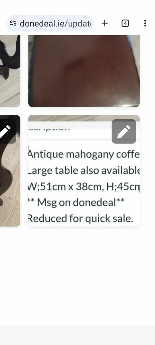 Nest of two Antique mahogany  tables - Image 4