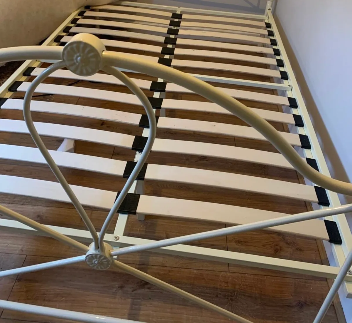 Small double bed (4ft) with mattress - Image 3