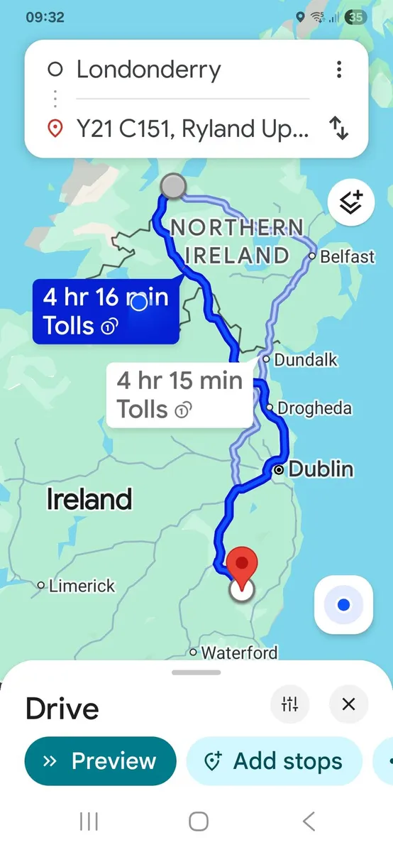 Empty lorry coming from carlow to strabane