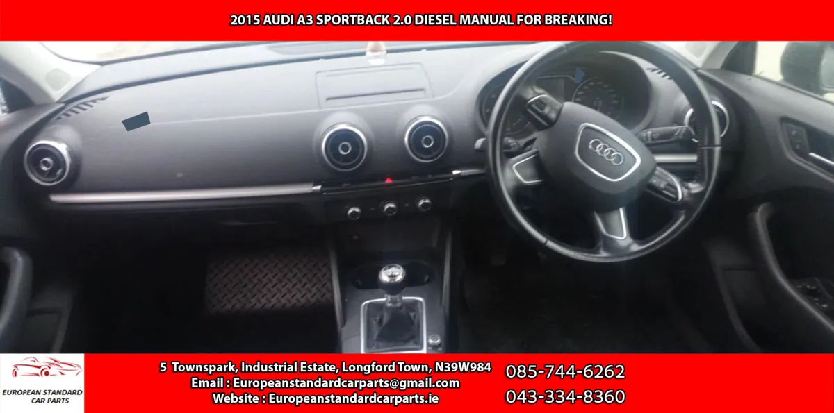 2015 AUDI A3 2.0 TDI FOR FOR BREAKING - Image 3