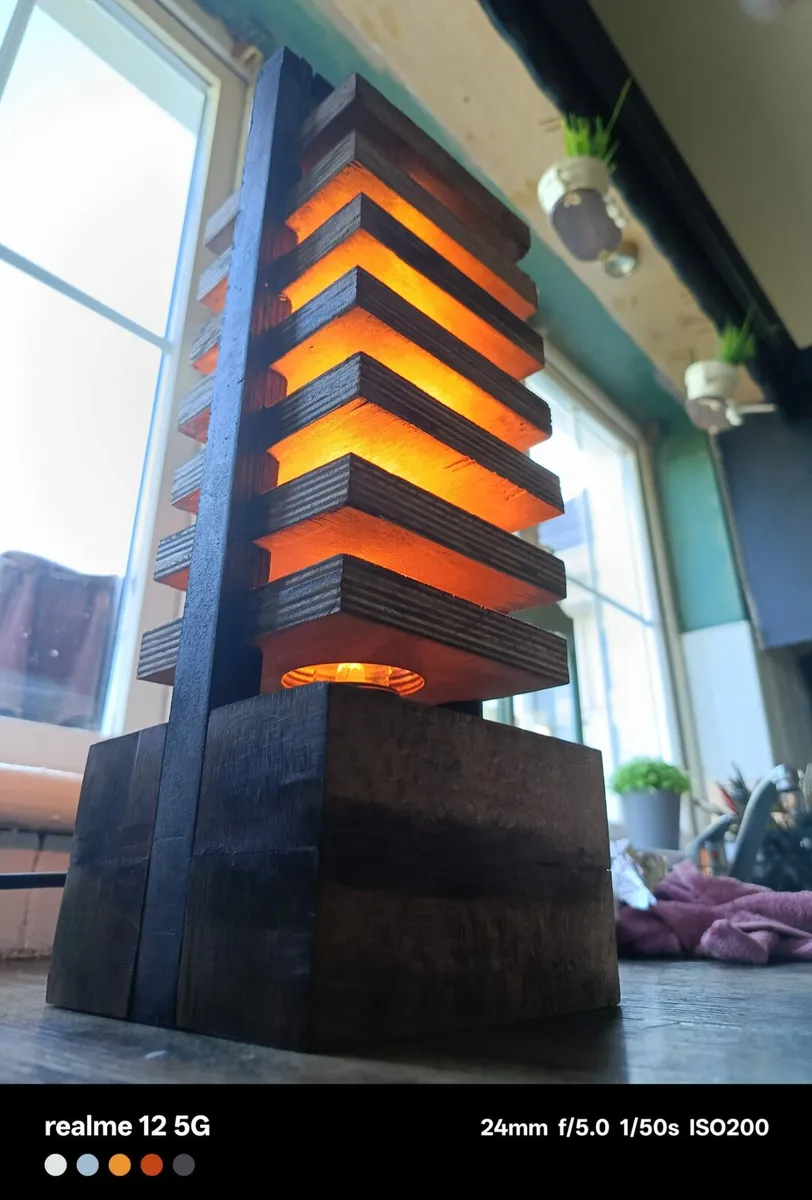 Handcrafted Tiered Lamp - Image 2