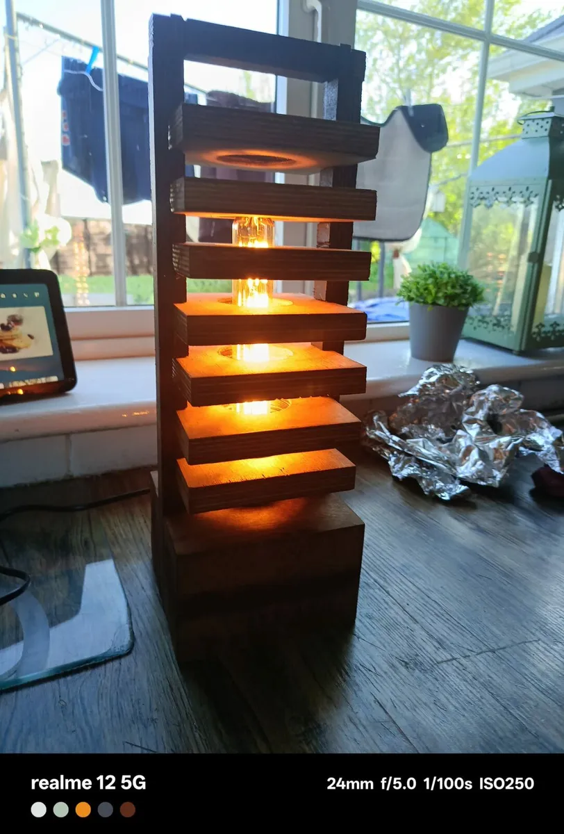 Handcrafted Tiered Lamp - Image 3