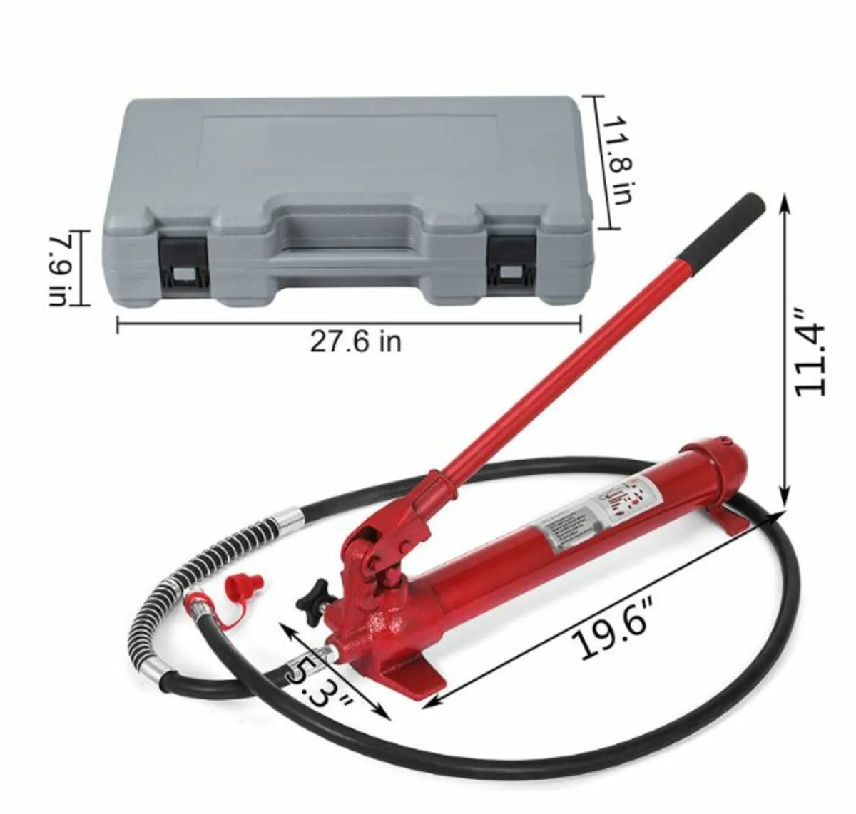 10Ton Portable Power Hydraulic Jack with 1.4M Hose - Image 3