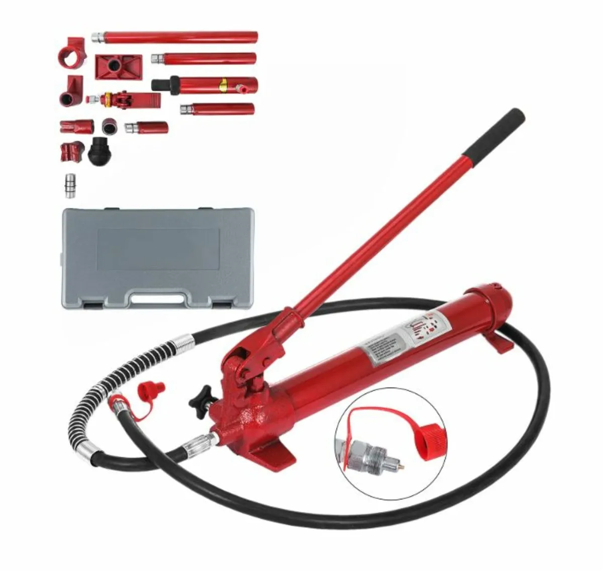 10Ton Portable Power Hydraulic Jack with 1.4M Hose - Image 1