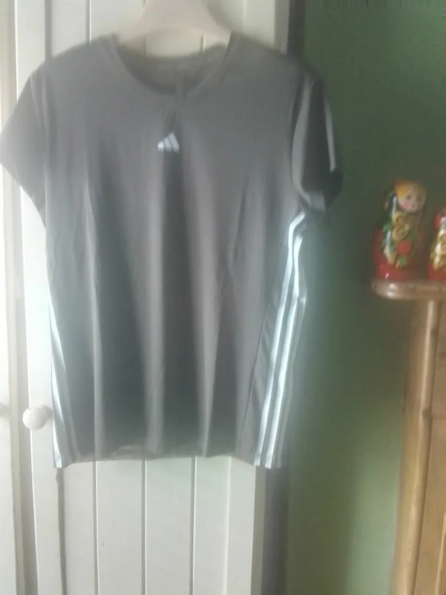 ADIDAS KHAKI GREY TRAINING TOP SIZE 14-16 NEW - Image 2