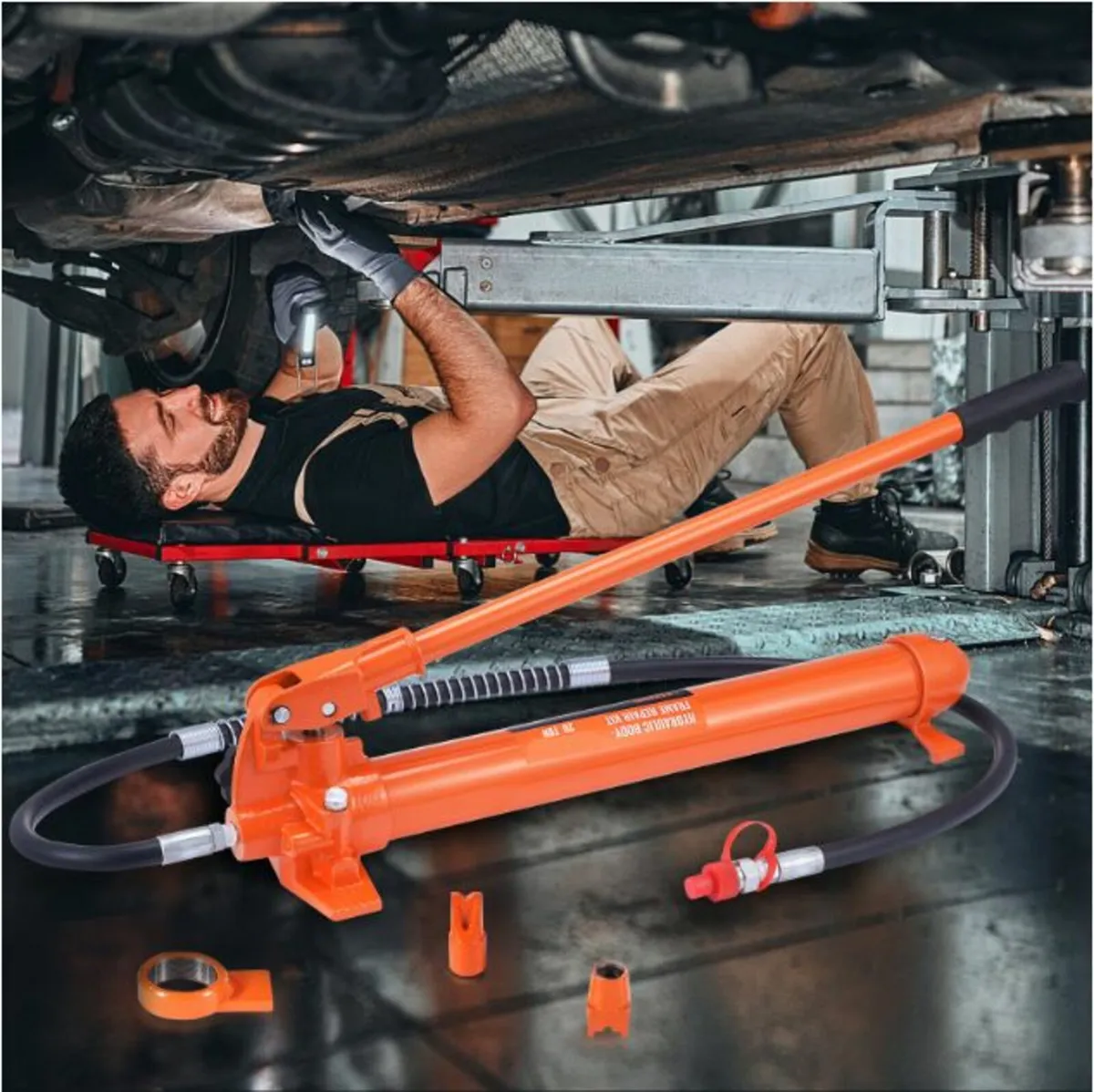 20 Ton Hydraulic Jack Air Pump Porta Power Kits - Image 4