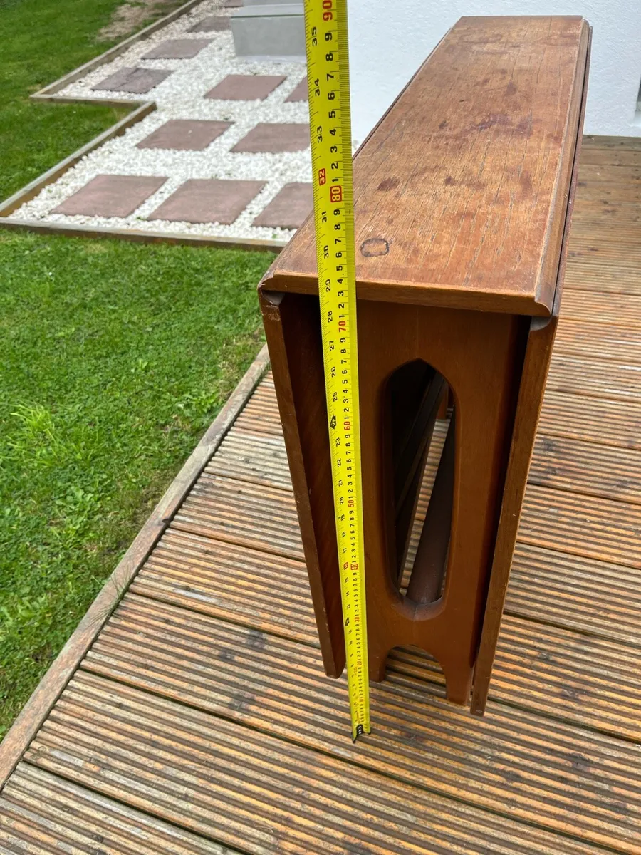 Solid wood drop leaf table - Image 2
